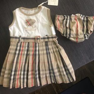 NWT Burberry baby dress and diaper coverup - 6 months